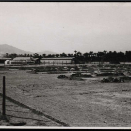 Instalaciones del campo de trabajo republicano, en 1938. / Luis Vidal (Biblioteca Digital Hispánica).