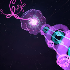 Ilustración de la generación de vórtices de rayos X con distinta polarización. Imagen: Steve Burrows, Kevin Dorney, JILA