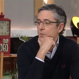 Eduardo Madina durante la entrevista de 'Cafè d'idees'.