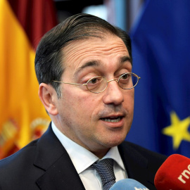 18/01/2022 El ministro de Asuntos Exteriores de España, José Manuel Albares, tras reunirse con el secretario de Estado de EEUU, Antony Blinken