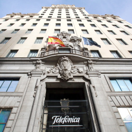 Edificio de Telefónica en la Gran Vía de Madrid.