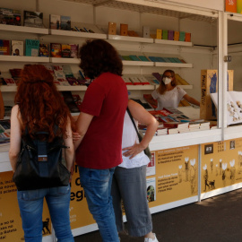 Un estand de la Setmana del Llibre del 2020.