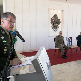 El general Edson Leal, durante la visita realizada por Francisco Javier Varela Salas, Jefe del Ejército de Tierra español. WEB EJÉRCITO DE BRASIL