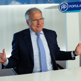 El candidato del PP en Barcelona, Josep Bou, en una entrevista a Europa Press, a 3 mayo 2019.- David Zorrakino / Europa Press