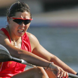 La piragüista Beatriz Manchón en los Juegos Olímpicos de Atenas 2004