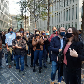 Marta Molina surt en llibertat després de declarar a la Ciutat de la Justícia, investigada en el marc de l'Operació Volhov. Ferran Espada