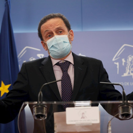 El portavoz adjunto del grupo parlamentario de Ciudadanos, Edmundo Bal, ofrece una rueda de prensa en Madrid este miércoles 10 de marzo.