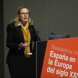La vicepresidenta primera del Gobierno y ministra de Asuntos Económicos y Transformación Digital, Nadia Calviño (Isabel Infantes / Europa Press)