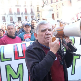 Félix López Rey en una manifestación del movimiento vecinal de Madrid