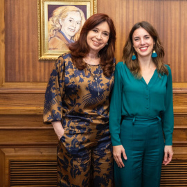 Imagen de la vicepresidenta argentina Cristina Fernández de Kirchner e Irene Montero, ministra de igualdad