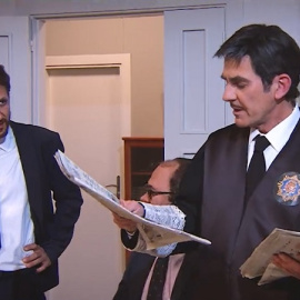 Una imagen del 'sketch' de Polònia sobre el fallo en la votación de la reforma laboral.- TV3