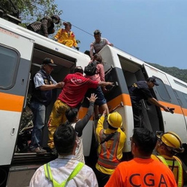 Accidente de tren en Taiwán