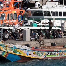 Uno de los últimos cayucos que llegó a la costa canaria.