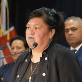 La ministra de Relaciones Exteriores de Nueva Zelanda, la maorí Nanaia Mahuta.