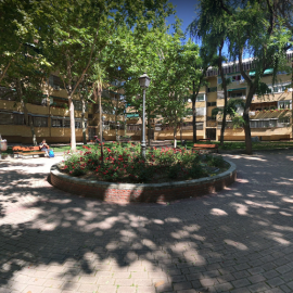 Vista de la Plaza de la Memoria Vinculante, en el madrileño barrio de Orcasitas.- Google Maps