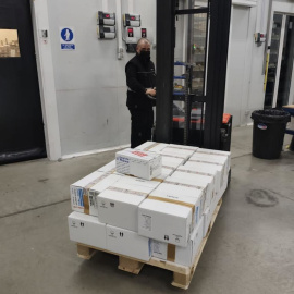 L'arribada de vacunes d'AstraZeneca a Catalunya.