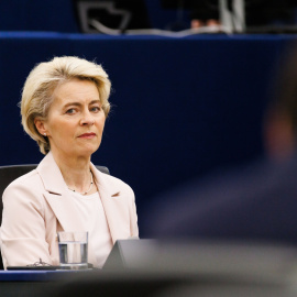 La presidenta de la Comisión Europea Ursula Von Der Leyen en Estrasburgo- 22/11/2022