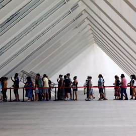 07/08/2021 Colas para vacunarse contra la covid 19 en País Valencià