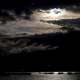 Vista del cielo sobre San Sebastián, en el que los cielos en Euskadi presentan con intervalos nubosos con chubascos.