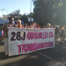 Manifestación en Madrid para defender un 'Orgullo Crítico' y de lucha. / PÚBLICO
