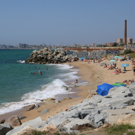 Una petita platja de Montgat