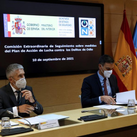 Pedro Sánchez y Fernando Grande-Marlaska presiden la Comisión de Seguimiento del Plan de Lucha contra los Delitos de Odio.