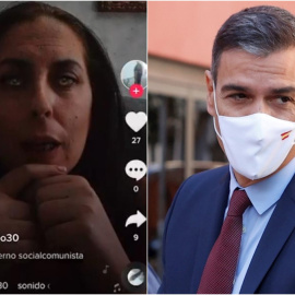 La concejala del PP Susana Pancho y el presidente del Gobierno, Pedro Sánchez.