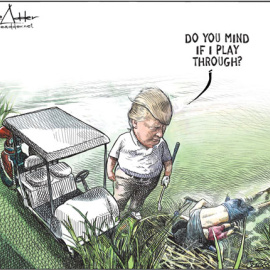 La viñeta de Michael de Adder. TWITTER @deAdder