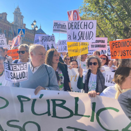 Manifestantes este sábado en Sevilla.