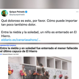 La triste imagen de un entierro demasiado solitario.