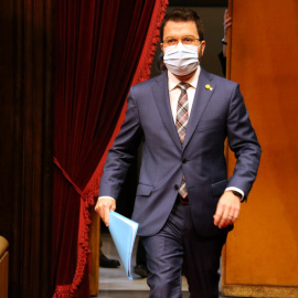 Pere Aragonès aquest dimecres al Parlament.
