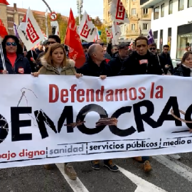 Manifestación por la democracia y contra Vox en Castilla y León.