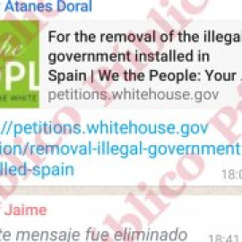 Un chat de militares comparte la petición a Trump para que el Ejército de EEUU derroque el "Gobierno ilegal" de España