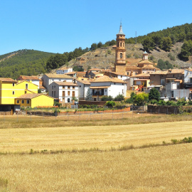 Vista del pueblo aragonés de Manchones.