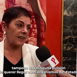 Mertxe Aizpurua:  "Además de ser independentistas, somos internacionalistas, lo que nos mueve también a trabajar aquí"