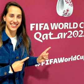 Imagen de Alicia Arévalo en el Mundial de Catar