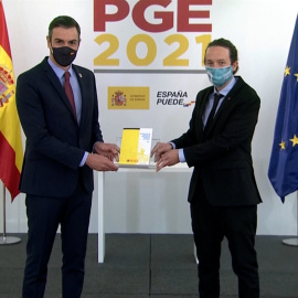 Pedro Sánchez y Pablo Iglesias presentan los nuevos PGE