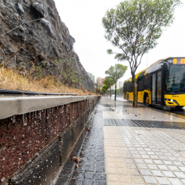 Desprendimientos de algunas rocas por la lluvia en Las Palmas de Gran Canaria, a 25 de septiembre de 2022.