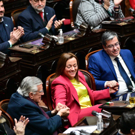 Cecilia Moreau asiste a la sesión en la que es nominada como sucesora de Massa a la presidencia de la Cámara de Diputados de Argentina a 2 de agosto de 2022