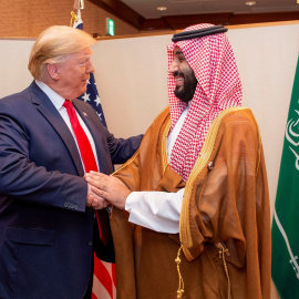 Mohammad bin Salman junto a Donald Trump.