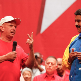 Imagen de Hugo Carvajal junto a Nicolás Maduro.