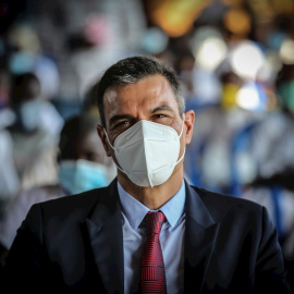 El presidente del Gobierno, Pedro Sánchez, durante su visita a Angola, este jueves.