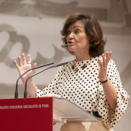 La exvicepresidenta del Gobierno y secretaria de Igualdad del PSOE, Carmen Calvo.