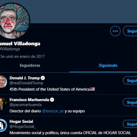 Perfil de Twitter de Manuel Villadonga Franco.
