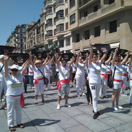 Concentración en Pamplona por unos Sanfermines "sin violencia" hacia los animales./Europa Press