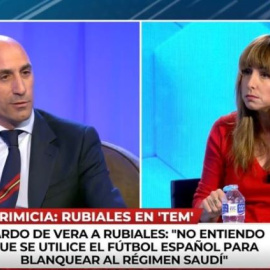 La periodista Ana Pardo de Vera cuestionado a Luis Rubiales en el programa 'Todo es mentira'.