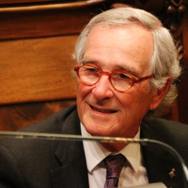 L'exalcalde Xavier Trias, en una imatge d'arxiu del seu últim ple a l'Ajuntament, el 2019.