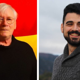 12/12/22 Gonzalo Busqué (izquierda) y Borja San Ramón, candidatos a la secretaria general de Podemos Galicia.