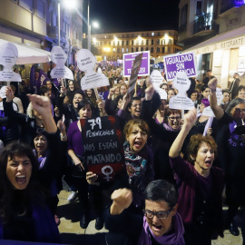 Manifestación en contra de la violencia contra las mujeres del 25 de noviembre en Málaga.