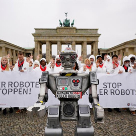 Protesta contra los "robots asesinos"